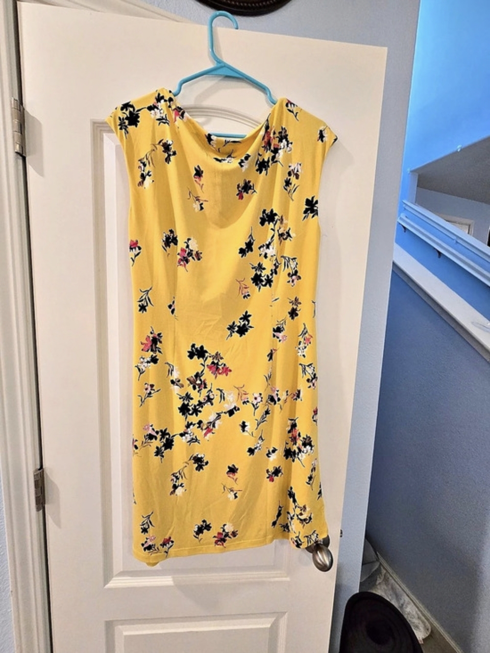 Brand New, Ann Taylor Factory Yellow Floral Ruched Dress Size Large NWT